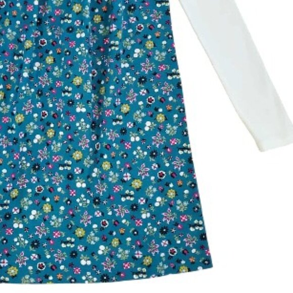 Tea Collection Blue Floral Dress Size 8 - Picture 3 of 5
